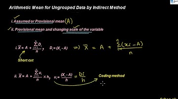 A.M. for Ungrouped Data by Indirect Method, Math Lecture | Sabaq.pk |