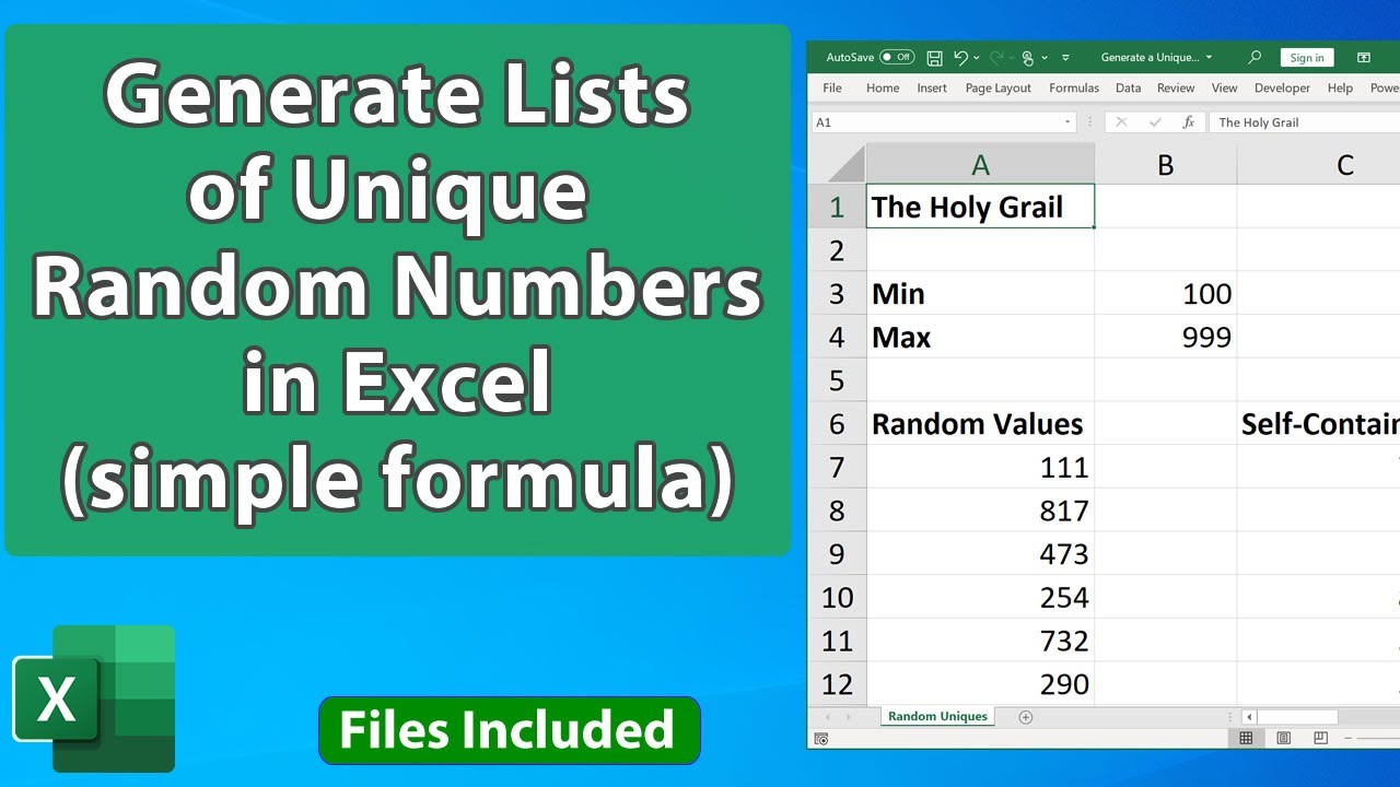 randomly generate 0 or 1 in excel