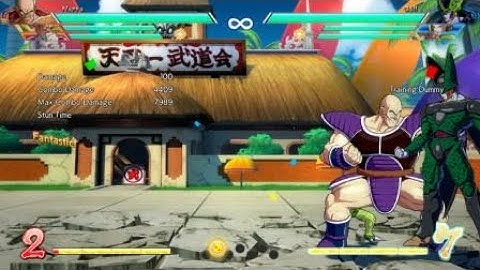 DRAGON BALL FighterZ Nappa Midscreen Meterless with Saibaman Oki