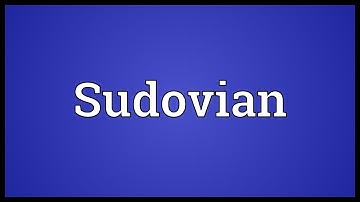Sudovian Meaning