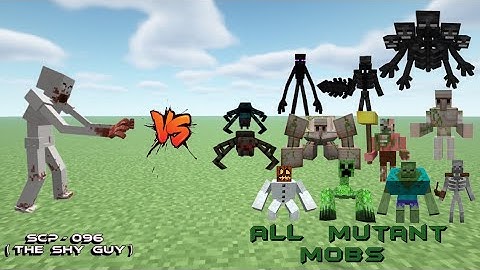 All Mutant Mobs VS. SCP - 096 (The Shy Guy) in MINECRAFT / Mob  Battle. #minecraft #versus #scp