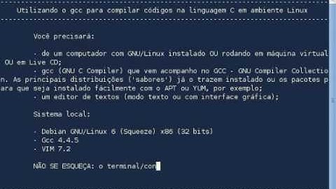 GCC - Compilando códigos em C em ambiente GNU/Linux