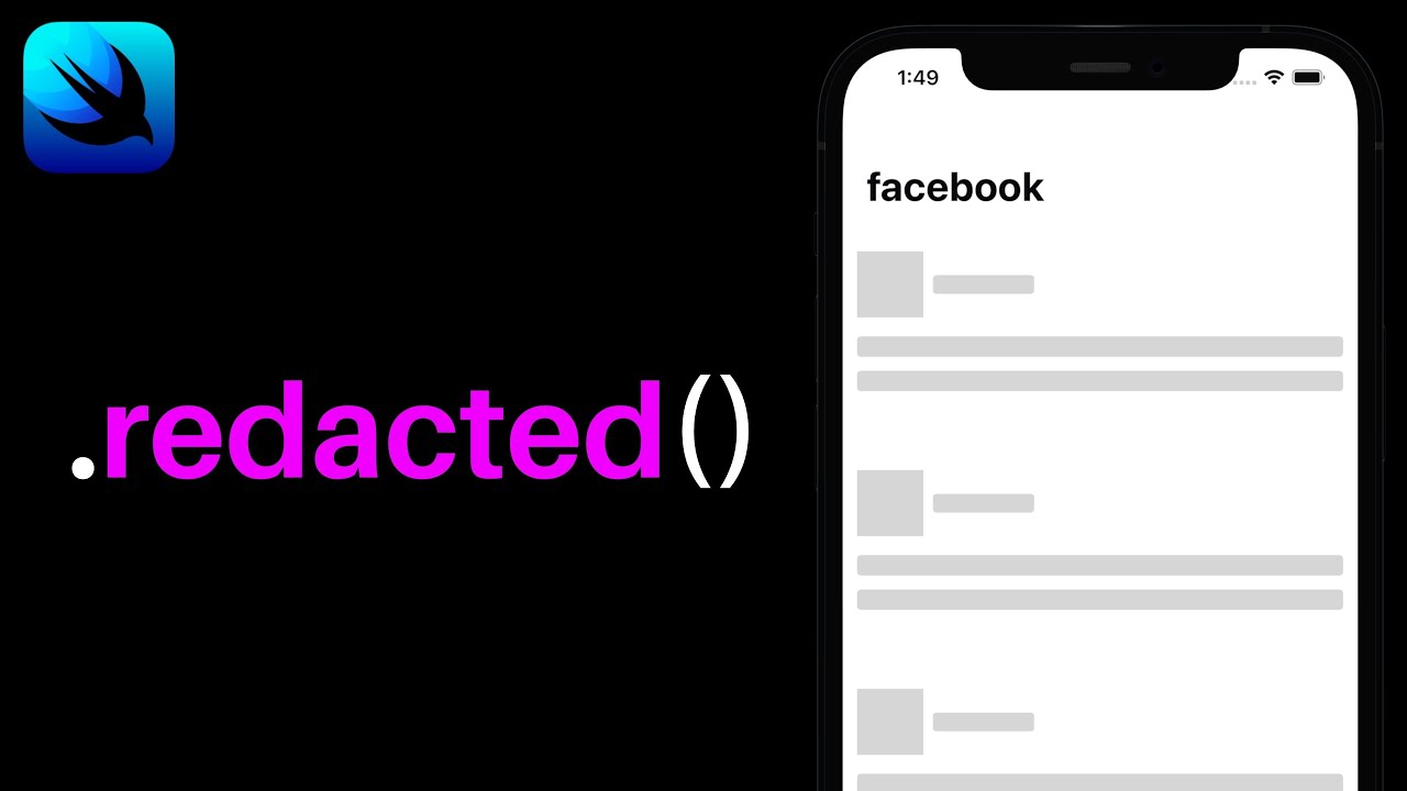 Download SwiftUI Redacted Modifier Tutorial (Xcode 12, 2021, SwiftUI, iOS 14)