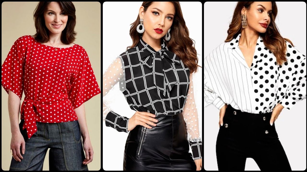 Stylish ethnic office girls designer blouses & top designs - YouTube