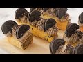 How to make oreo cream filled bread  asmr cooking