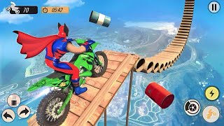 🔥🔥super hero bike stunt game || flying spider hero bike stunts games || #gaming #bisnu screenshot 5
