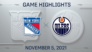NHL Highlights | Rangers vs. Oilers - Nov. 5, 2021