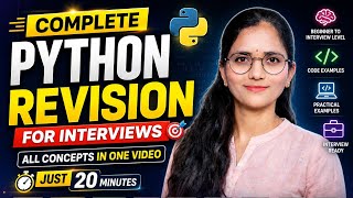 Complete Python Revision for Interviews 🧠 | All Python Concepts in One Video