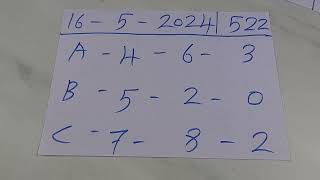 16/5/2024 Kerala lottery