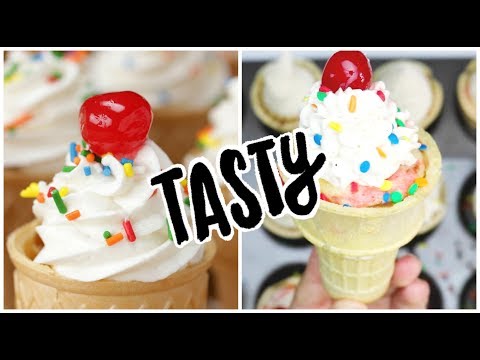 neapolitan-ice-cream-cone-cupcakes-(tasty's-recipe)
