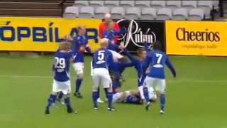 Stjarnan all goal celebrationИсландцы жгут