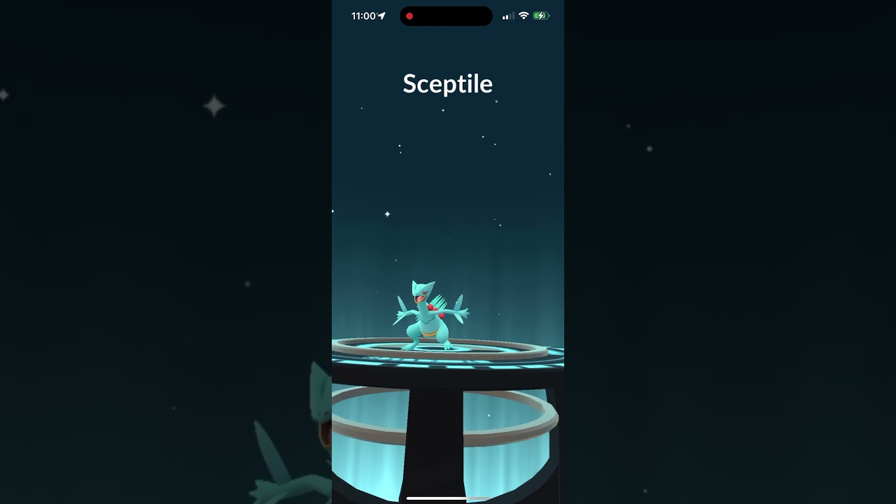 Evolving Shiny Grovyle Into Shiny Sceptile In Pokémon Go
