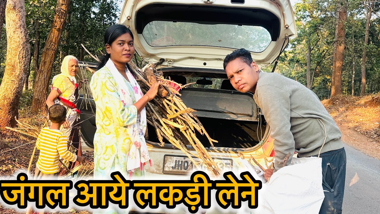 लकड़ी लेने  आये जंगल//Family vlog//Shashi minj