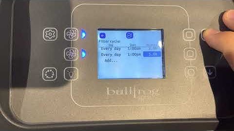 Changing the filter cycle on your R Series Bullfrog Spa