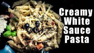Creamy & Cheesy White Sauce Pasta | Indian Style Vegetable Pasta in White Sauce