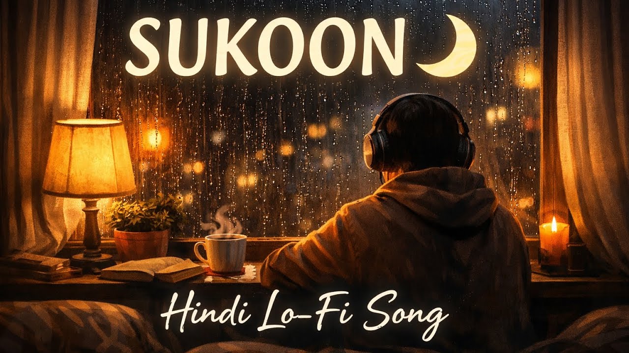 Sukoon Sa Pal 🌙 | Relaxing Hindi Lo-Fi Song | Midnight Chill | Stress Relief Music🌷