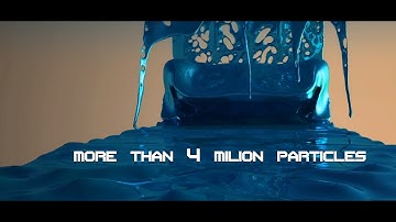 Realflow 4,5 million particles - front view