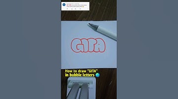 How to draw bubble letters #art #short #shortvideo