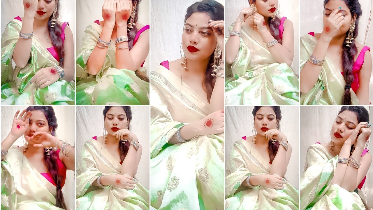 saree poses for photoshoot |Saree selfie poses for snapchat |Saree poses  for Girls |dp pose at home - YouTube