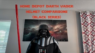 2024 Home Depot Darth Vader Animatronic Helmet Comparison with Black Series Darth Vader Helmets