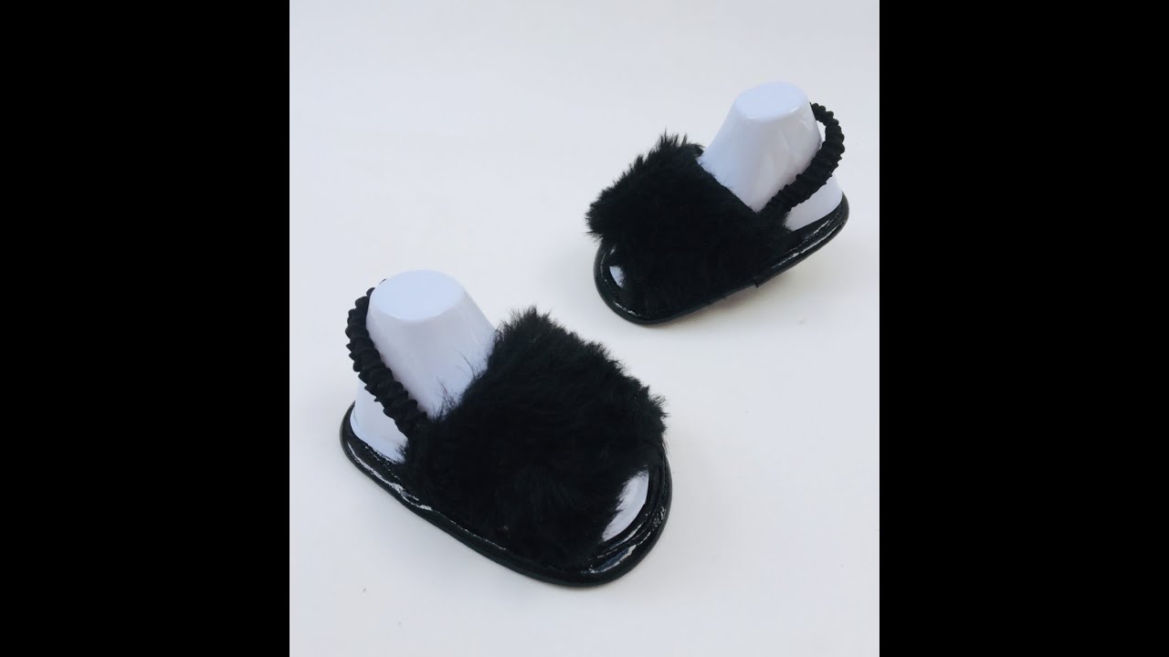 COMO FAZER SANDÁLIA SLIDE PELÚCIA DE BEBÊ | Marriete Leitão - YouTube