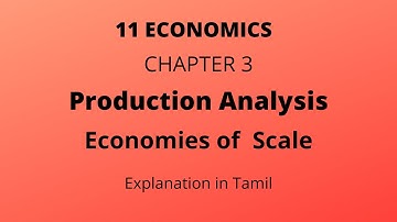 TN state board|11 Economics|Chapter 3 |Production Analysis| Economies of scale |Tamil