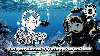 8 Hour Scuba Diving White Noise – Diver Bubble Sounds for Deep Relaxation | Serene Night Drift ASMR