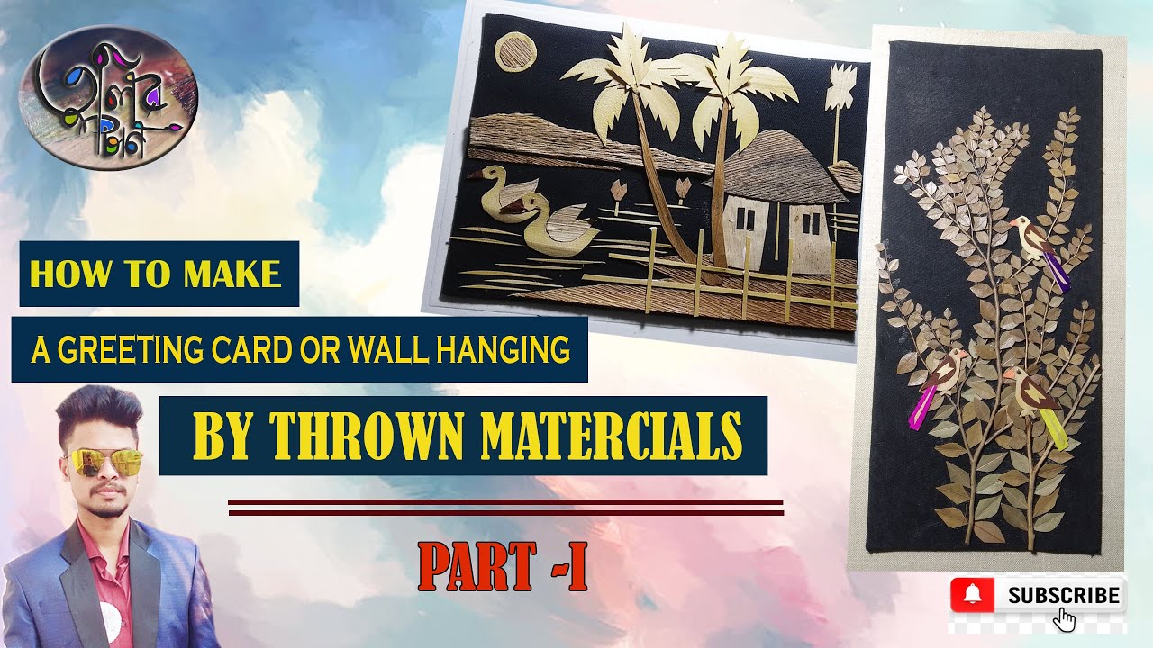 HOW TO MAKE A GREETING CARD BY WASTE MATERIALS CRAFT WORK YouTube