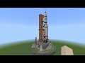 built rocket Apollo 11 in Minecraft