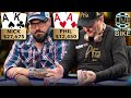 HELLMUTH STORMS OFF THE SET!!! ♠ Live at the Bike!