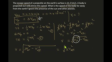 Escape velocity of a projectile problem