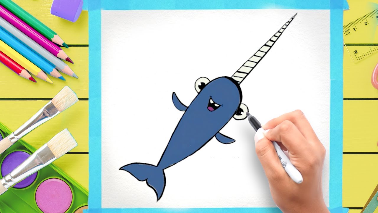 How to Draw a Narwhal | LEARN TO DRAW - YouTube