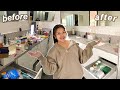 EXTREME bathroom organization & cleaning + trying new skincare | MOVING TO LA AT 18 PART 13