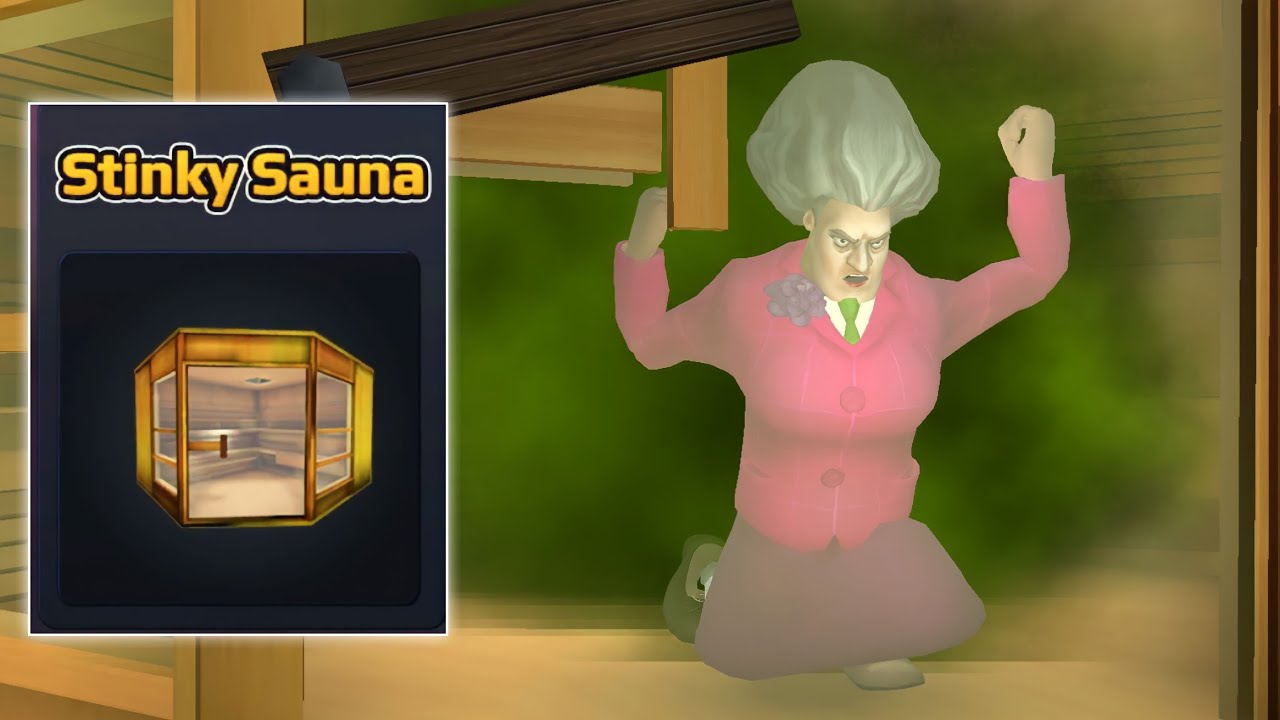 scary teacher 3d sticky sauna || find a way to mess her sauna bath ...