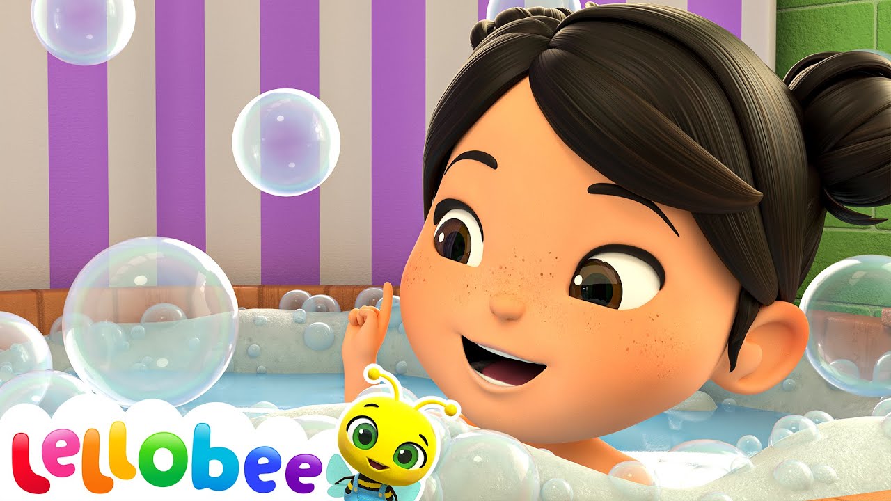 Bath Song! | Lellobee: Nursery Rhymes & Baby Songs | Learning Videos For Kids