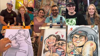 Super shy young lady gets caricature drawn by Alani J - Caricature wait for their reactions ‎😃