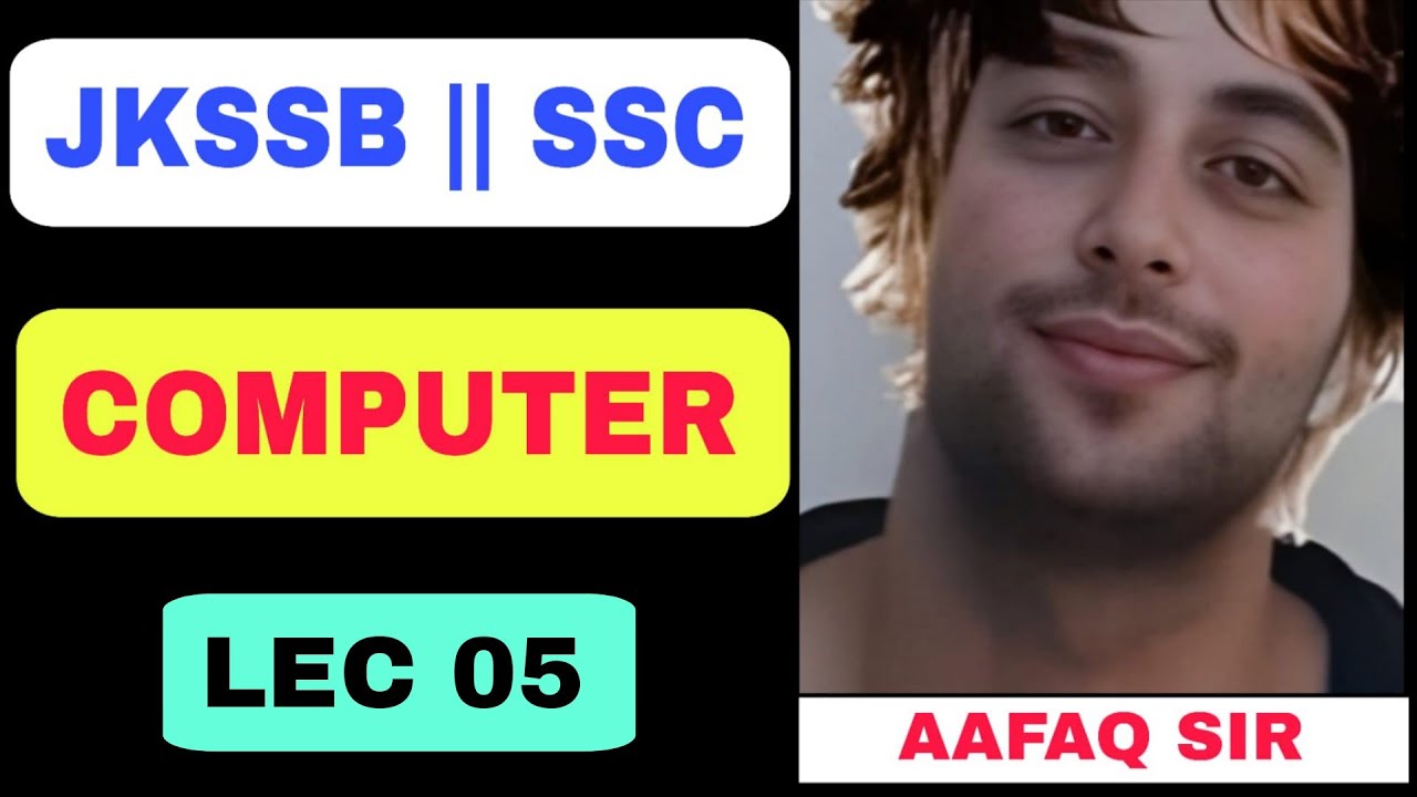 JKSSB (05) COMPUTER COMPONENTS , INPUT & OUTPUT DEVICES by AAFAQ SIR SSC - RAILWAY - BANKING