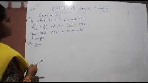 Class 10 Maths  || Chapter 8 || Exercise 8.1 || Problem 1 || Similar Triangles || TS & AP Board