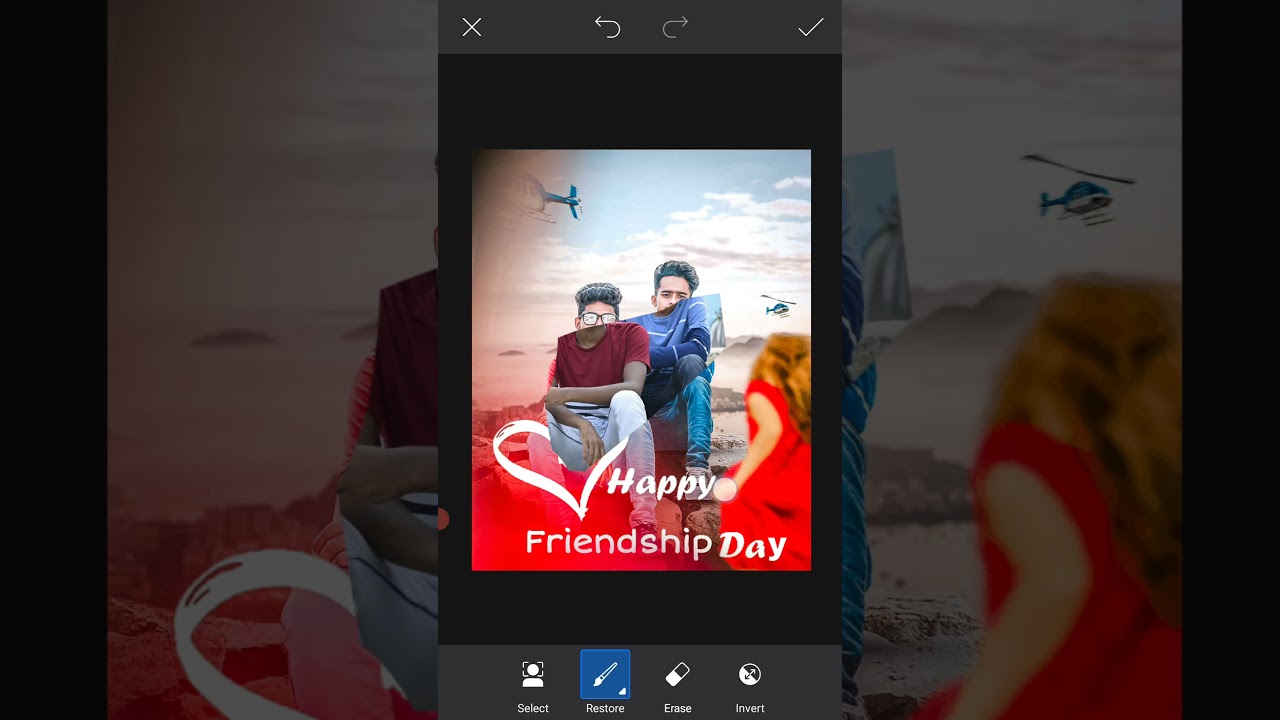 Happy Friendship Day photo editing 