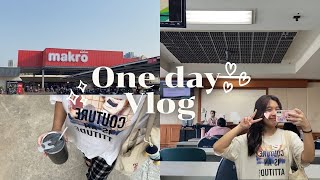 One day vlog | ฉบับชีวิตนักศึกษาปี3 ไปเรียนที่ม.ราม unboxing ซื้อของเข้าหอ