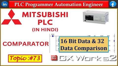 T-73 COMPARATOR BLOCK FOR 16 & 32 BITS INSTRUCTIONS | HOW TO COMPARE 32 BITS DATA IN MITSUBISHI PLC