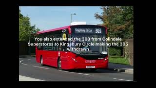 Dear TFL 8: Route 305 withdrawn