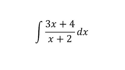 integral of 3x + 4 / x + 2 dx
