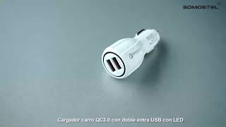 Somostel Car Charger 2 Port USB Adaptive Fast Charging Plus Kabel Data Micro USB SMS-A45 Original