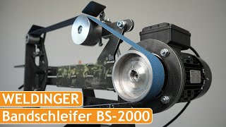 Bandschleifer BS 2000 von WELDINGER als Bausatz | Bandschleifer DIY Set mit Norton Schleifband