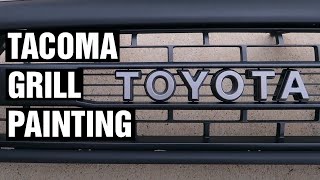 Toyota Tacoma Painting Chome Grill Black