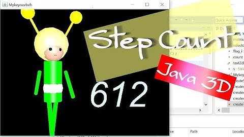Java 3D: How to Display the Step Count of an Alien Robot (with Source Code)