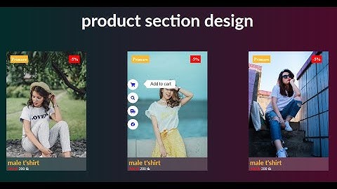 How To Make Ecommerce Product Section Using HTML CSS  | Website Product hover effect Using HTML CSS