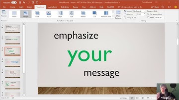 Morph Transition with words and characters in PowerPoint 2016 by Chris Menard