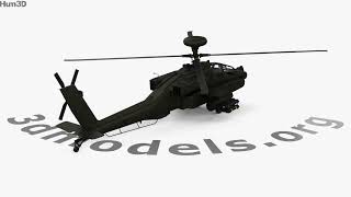 Boeing AH-64 D Apache with HQ interior 3D model by 3DModels.org